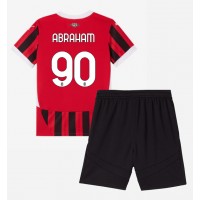 AC Milan Tammy Abraham #90 Heimtrikotsatz Kinder 2024-25 Kurzarm (+ Kurze Hosen)